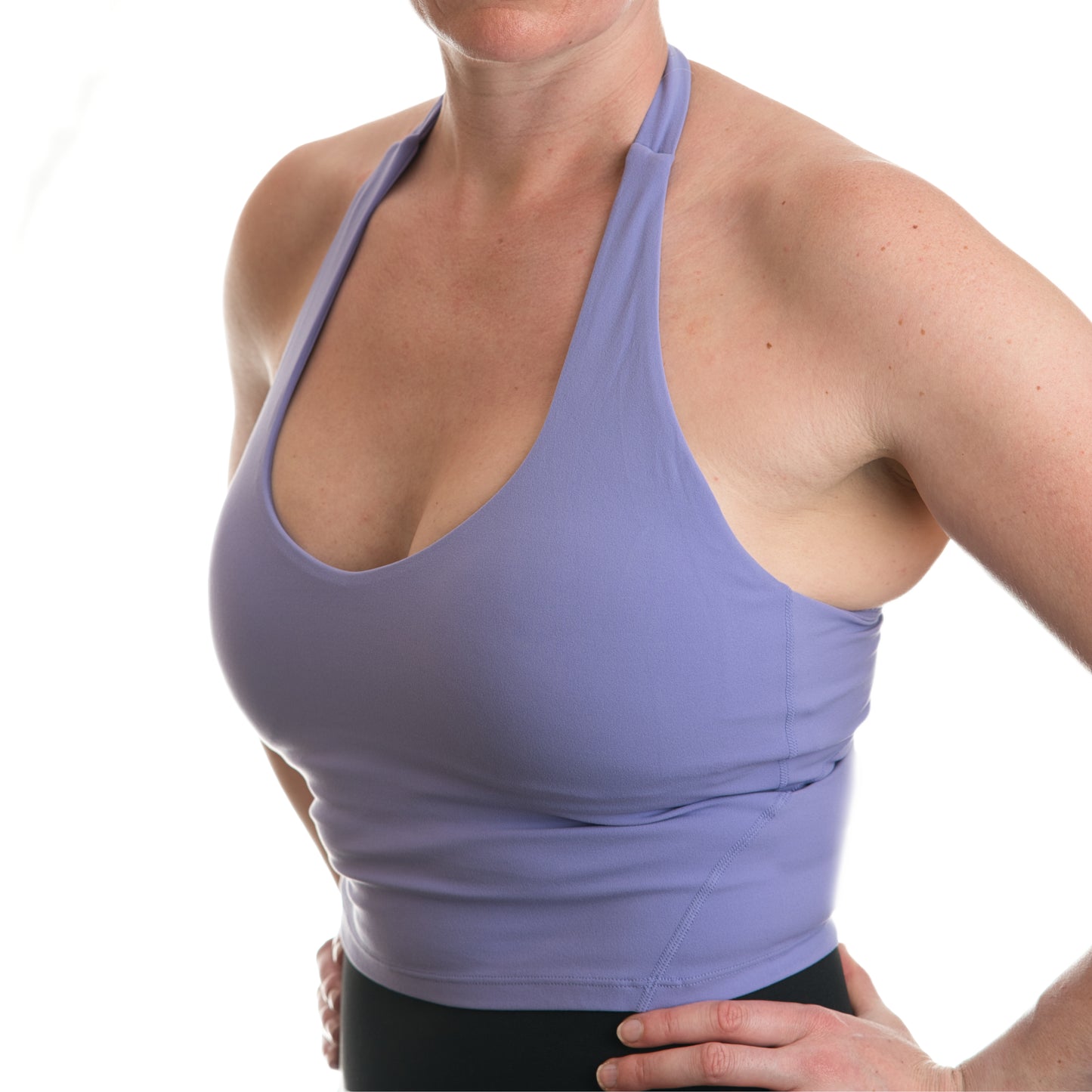 Halter neck butter soft tank - Purple