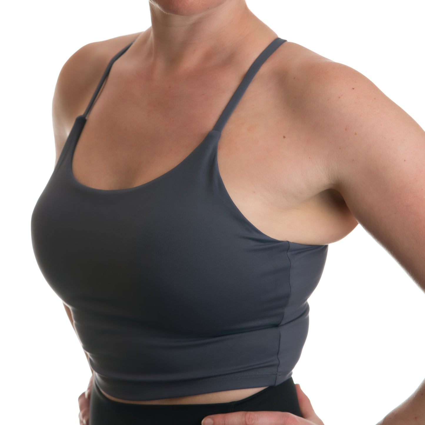 Criss-cross butter soft tank - Grey