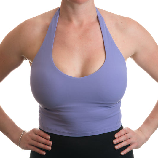 Halter neck butter soft tank - Purple