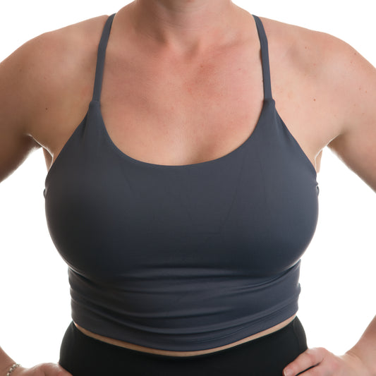 Criss-cross butter soft tank - Grey